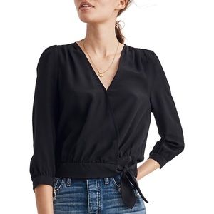 Silk Wrap Blouse